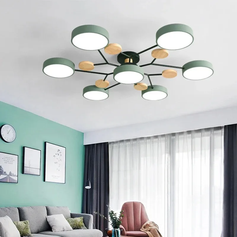 IRALAN Modern Ceiling lamp chandelier lights Macaron color LED Hanging lamps for ceiling lamps for room kitchen living room