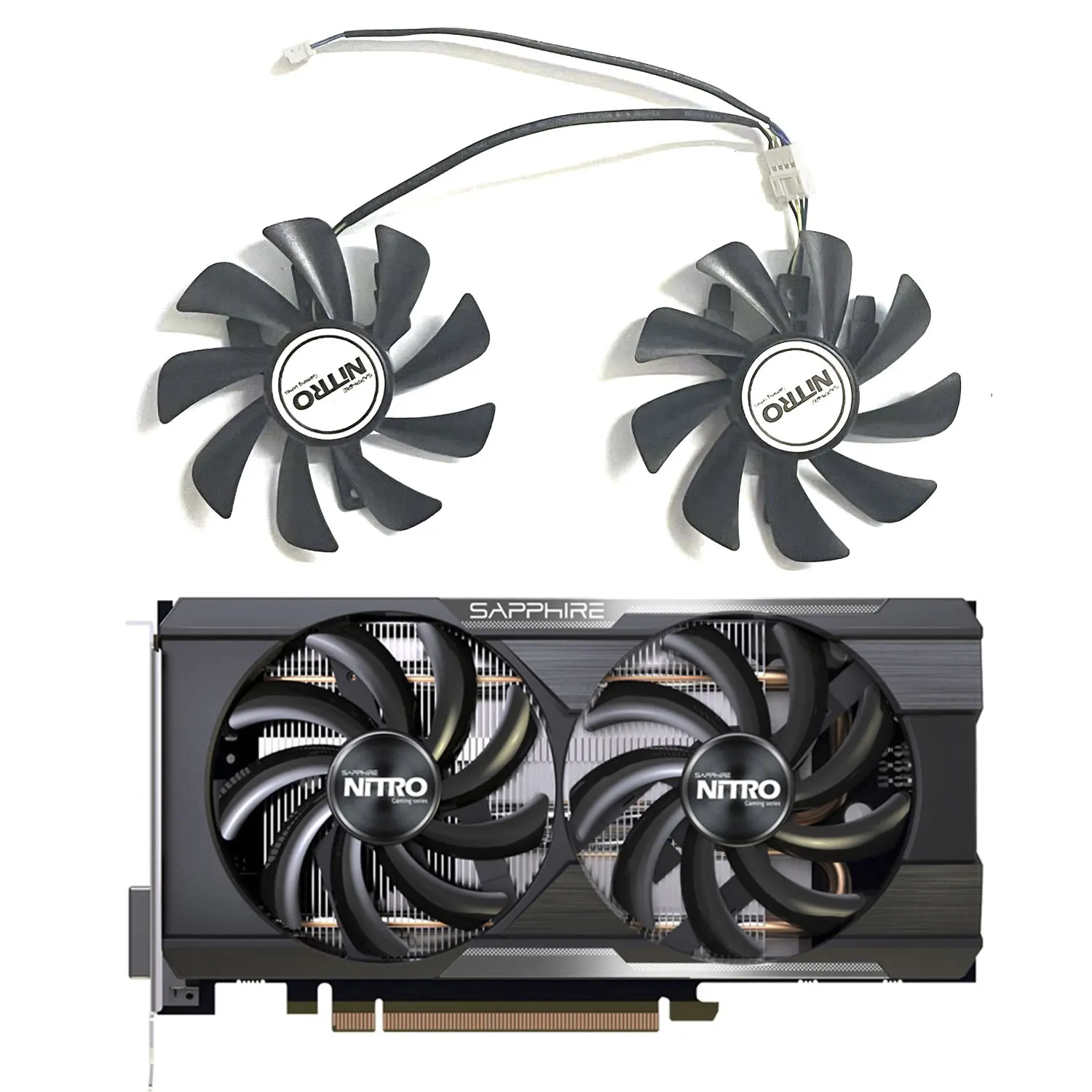 Brand new DIY fan 4PIN 85MM FDC10H12S9-C R9 370X GPU fan suitable for Sapphire R9 370X 370 R7 350 Ultra Platinum graphics card