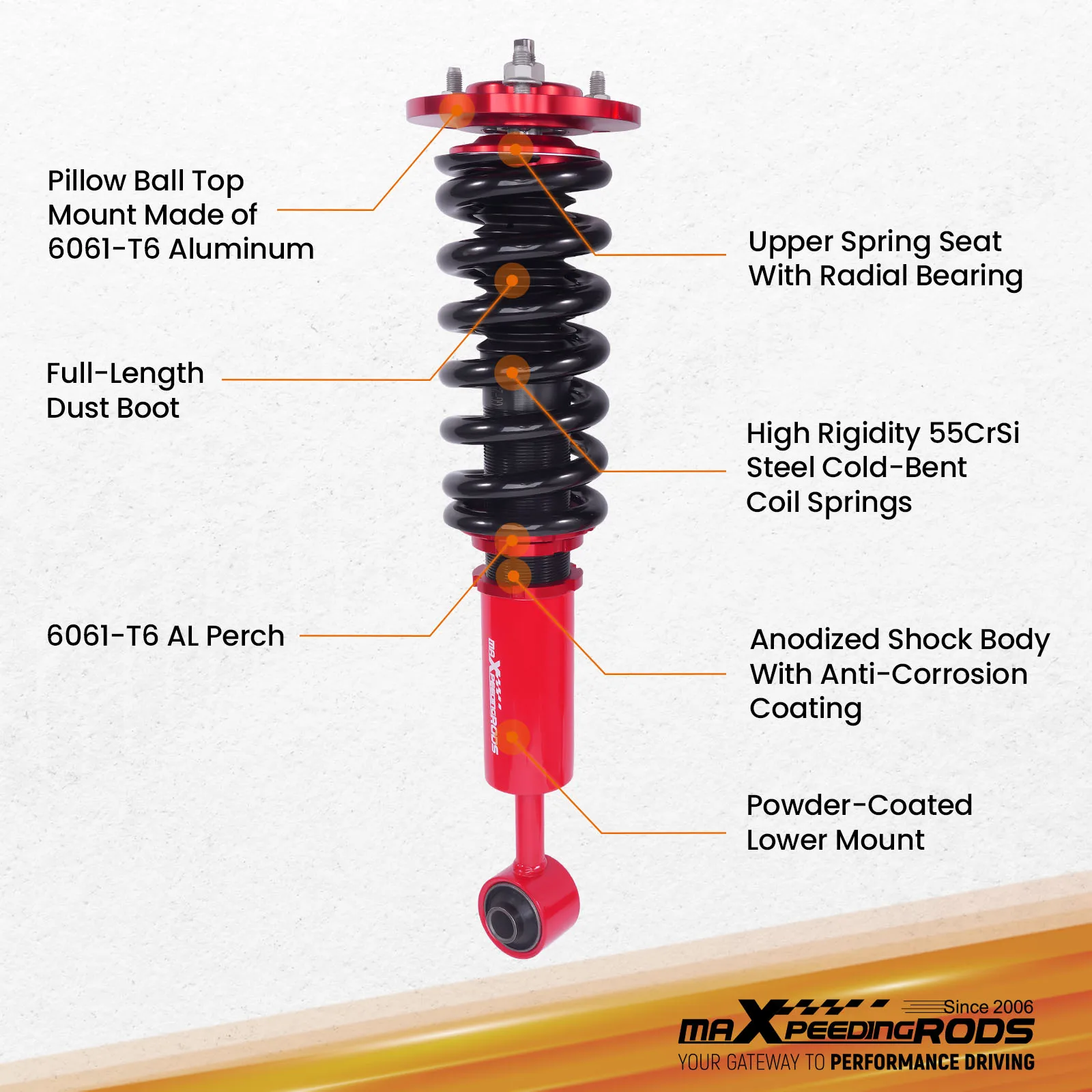 

MaXpeedingrods Coilovers Lowering Kit for Ford Expedition & Navigator 2003-2006