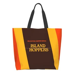 Island Hoppers Magnum Pi Large Size Reusable Foldable Shopping Bag Magnum Selleck Hawaii Oahu Vietnam Vet Helicopter Hoppers