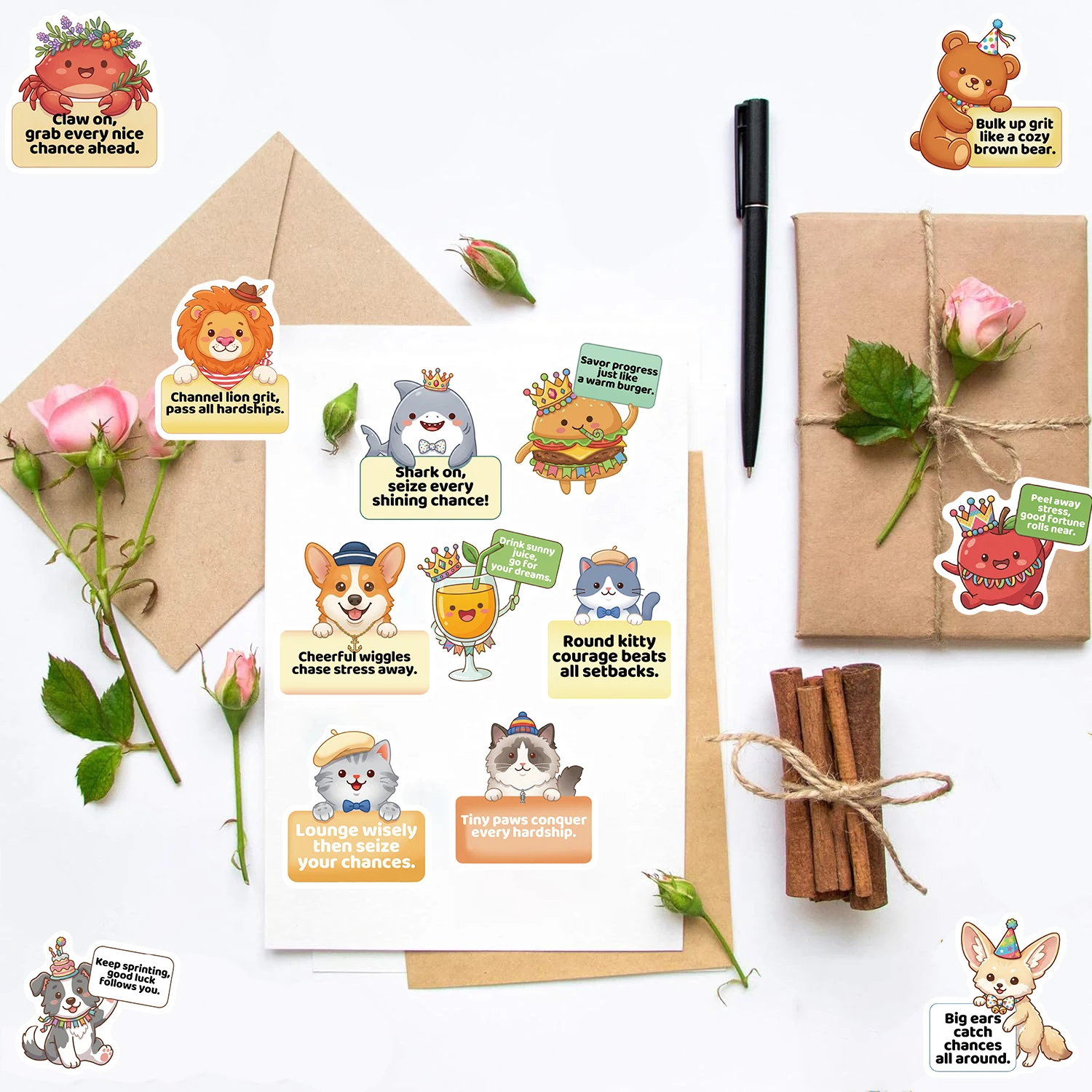 50PCS Sticker Pick Up Small Animals Print Skateboard Fridge Laptop Luggage Decal Water Bottle Phone Motorcycle Car Decal