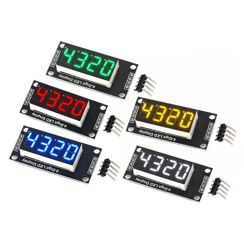 Javino 0.36inch 4-Digit TM1637 Module 8-Level Dimmable Multi Color Arduino Digital Display Driver Board