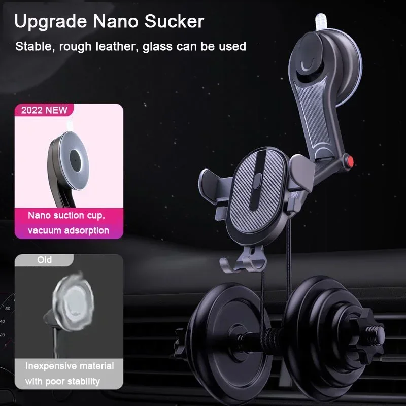Car Phone Holder Stand Gravity Dashboard Phone Holder Mobile Phone Support Universal For iPhone 15 14 13 12 11 Xiaomi Samsung