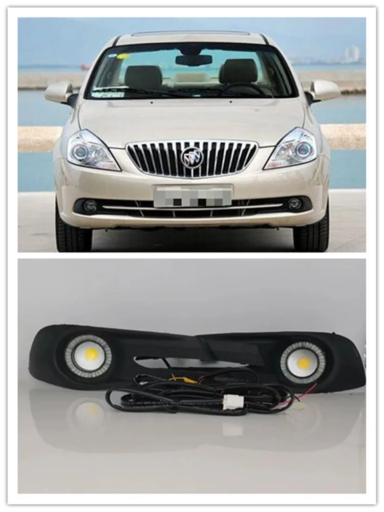 

LED Fog Lights Assembly For Buick Excelle 2013 2014 2015 2016 2017 2018 Front Bumper Fog lamp Replacement Angel Eye Daylight