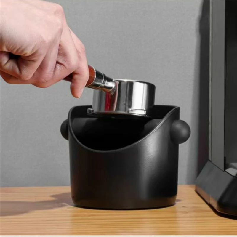 2 Stuks Koffie Klop Box Schokabsorberende Koffiemalen Afvalbak Voor Koffiedik Verwijderbare Klop Bar Anti-slip Espresso Dump Bin