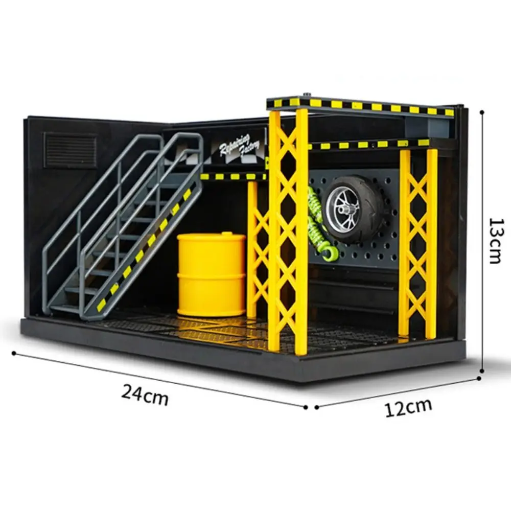 1:24 1:32 Bilancia Illuminazione Parcheggio Pressofuso In Lega di Auto In Miniatura Modello di Garage DlY Scena Simulazione Modello di Auto Display Collezione