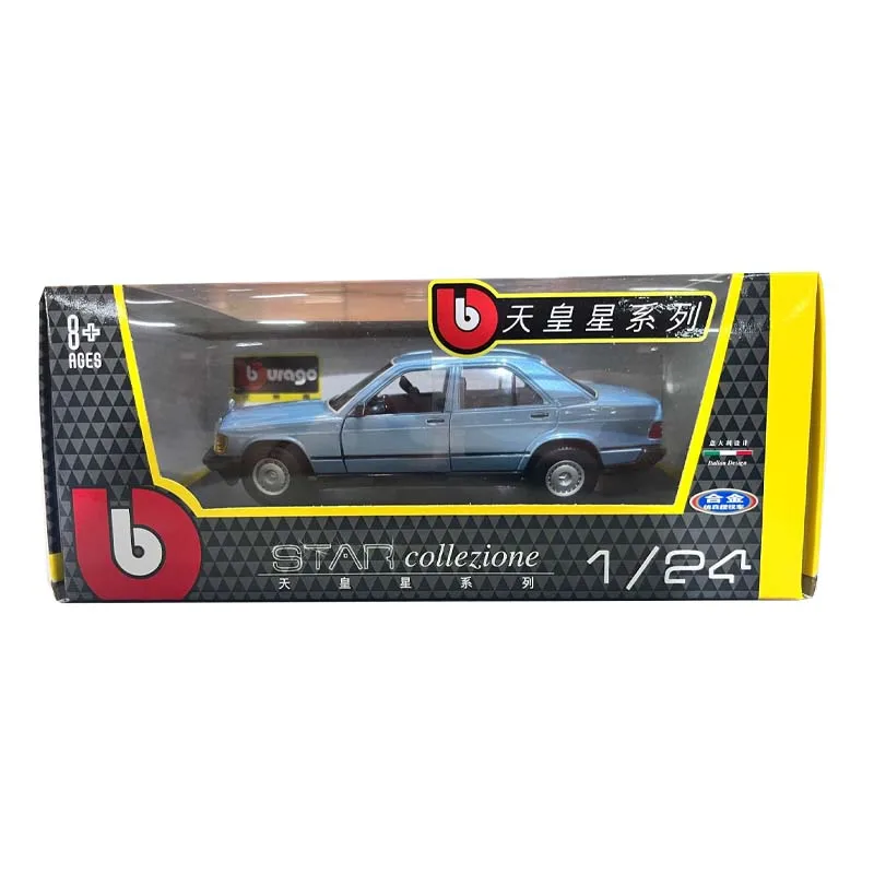 Bburago-Modèle réduit de voiture Mercedes Benz 190E, en alliage moulé sous pression, échelle 1:24, véhicule l'inventaire à collectionner, idéal comme cadeau, décoration