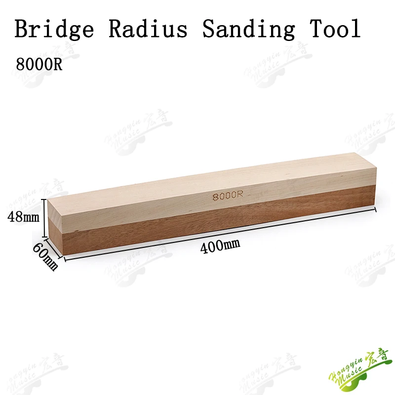 HUATOOL Guitar Bridge Curvature Polishing Tool, Rectangular Mold Template for Guitar Making & Luthier Repair