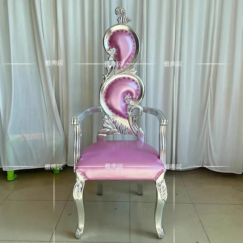 

Neoclassical European style luxury solid wood leisure chair banquet wedding chair image chair collection