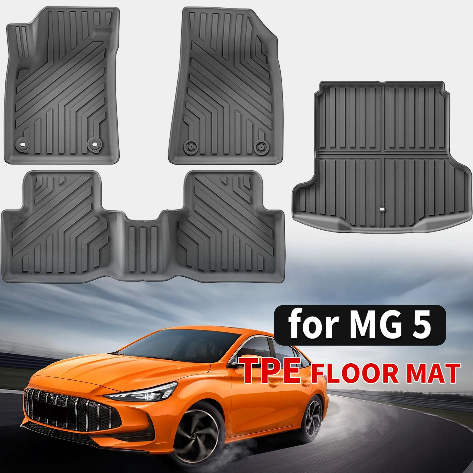 

for MG5 MG 5 Custom TPE floor Mats pad Full Set Eco-Friendly Waterproof All-Weather Floor Liners Accessories