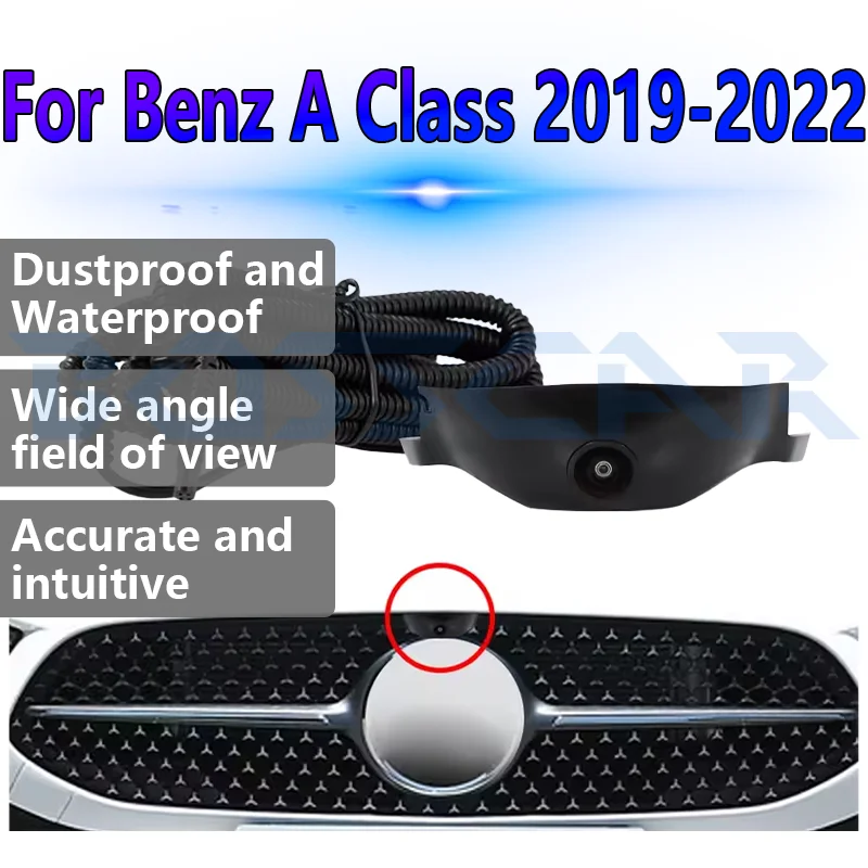 

For Benz A-Class 2019-2022 OEM Car Front View Camera AHD HD Night Vision Fisheye 150° Chrome Camera Parking Monitoring System