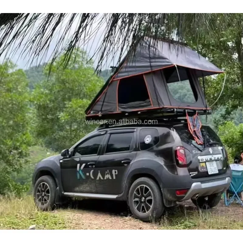Color Customized Outdoor Camping Clam Hard Shell Roof Top Tent for 280G Canvas - view 6