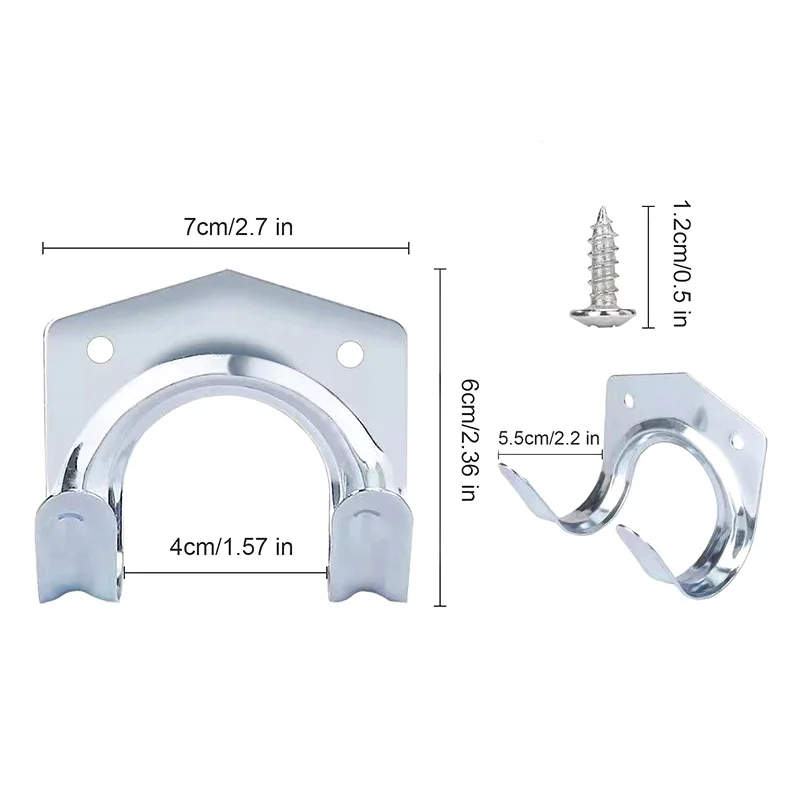 ★▲5pcs Wall Hooks Metal Hanger With Screws Hang On The Wall Storage Organizers Tool Garden Bracket Rack Holder Home And Kitchen