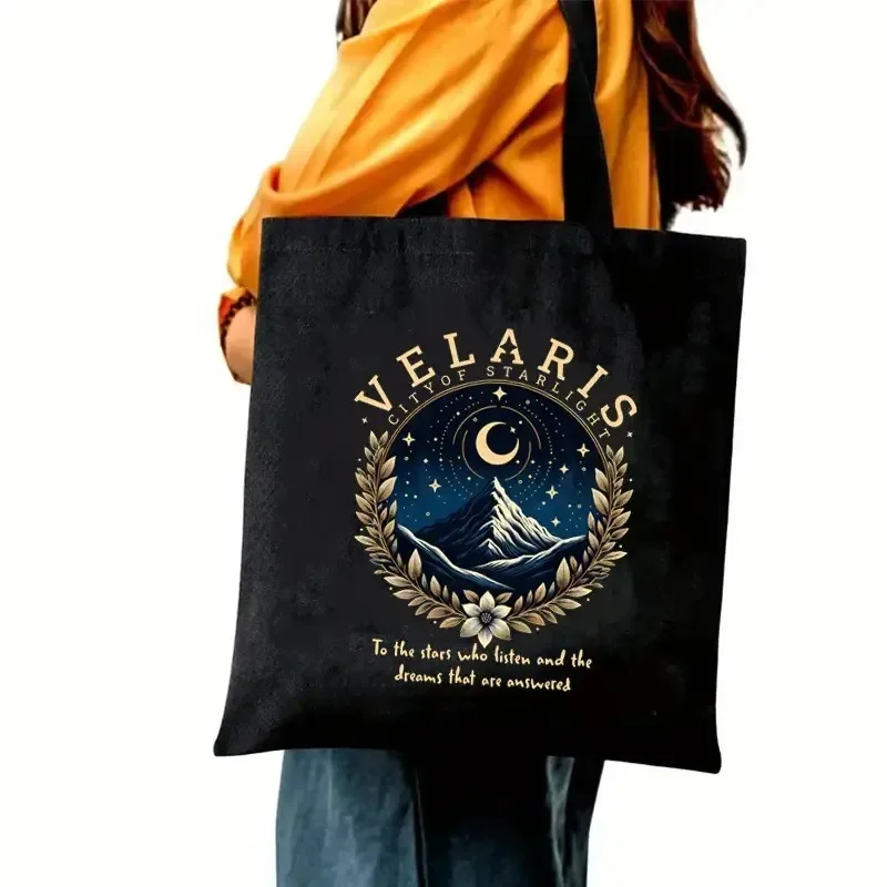 حقيبة يد نسائية كاجوال على شكل جبل ونجوم سماوية للاستخدام اليومي، حقيبة يد عصرية خفيفة الوزن #1