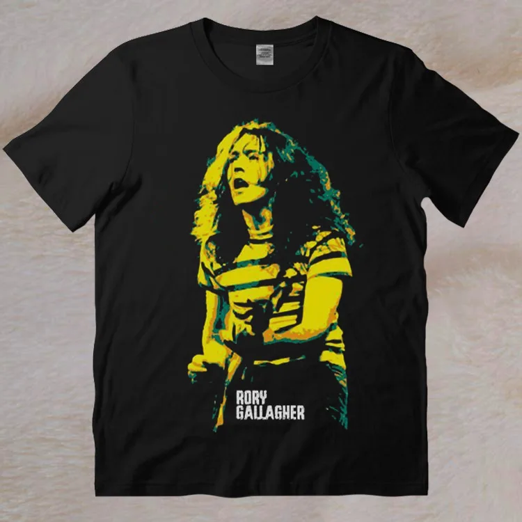 

Vintage 80s Rory Gallagher Blues Rock Retro Black Full Size T-Shirt