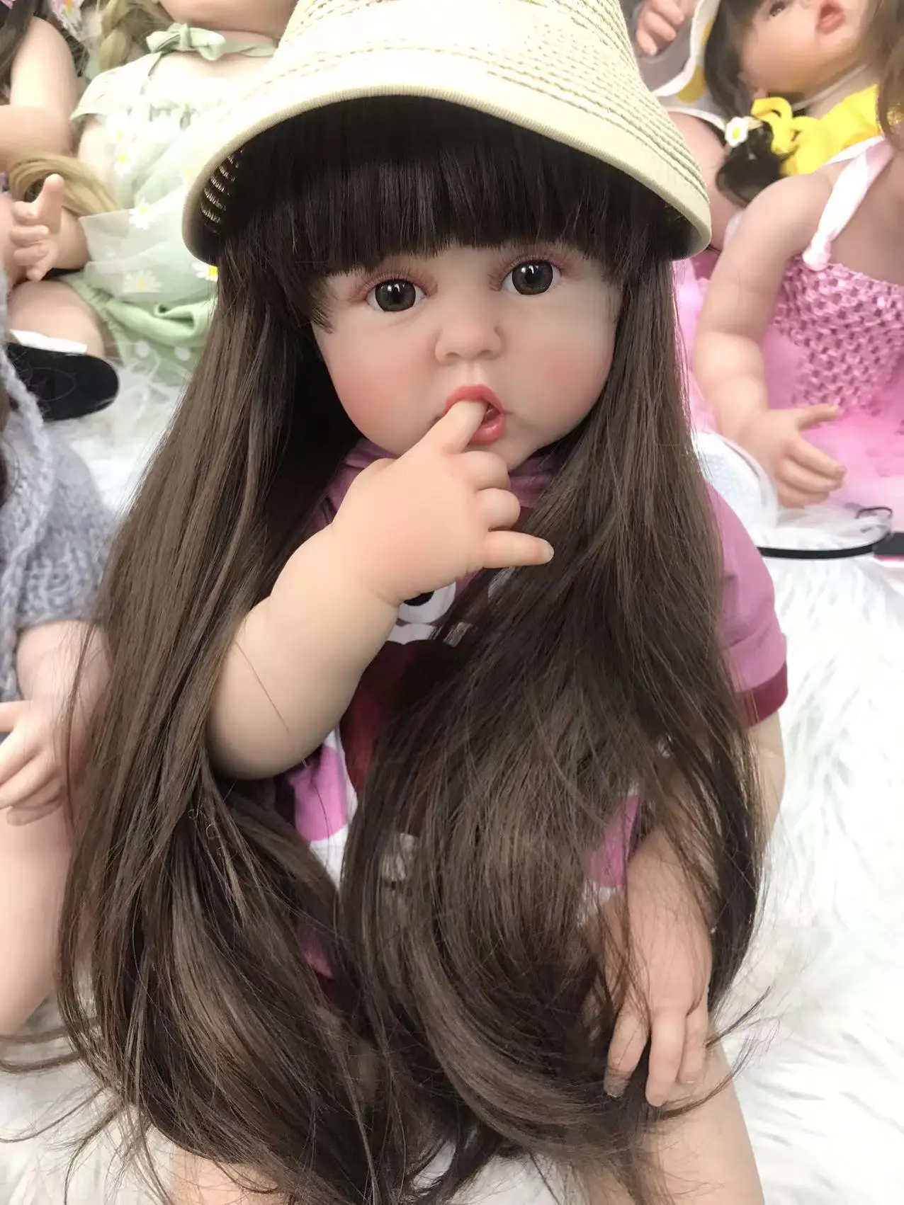 60cm Silicone Reborn Doll Toy For Girl Lifelike Vinyl Princess Baby With Cloth Body Bebe Birthday Gift Dress Up Boneca