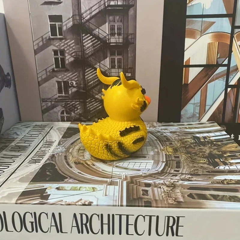 2025 Duck Statue Gothic Sculpture Punk Animal Figurine Resin Desk Decoration Collectible Figurines Satan Duck Tabletop Ornaments