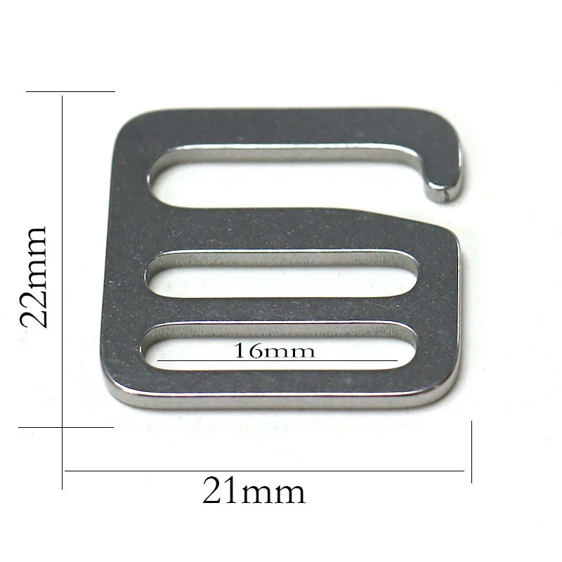 Stainless Steel Adjuster Square Buckle Center Bar 6 Shape Hook Clasp for DIY Leather Craft Bag Strap Webbing Parts Accessories