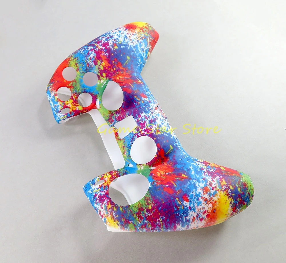 

20 шт. для PS5, силиконовый чехол с водной печатью, защитный чехол для контроллера PlayStation 5, запасная часть