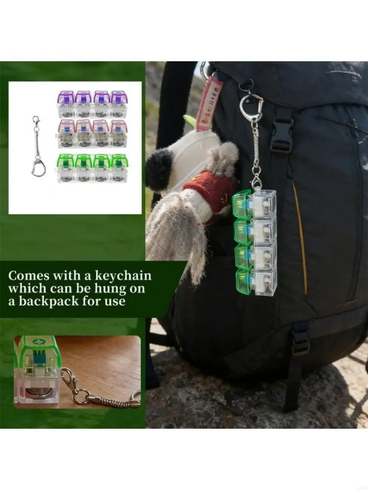 Light Up Rings Accessory Strong Acrylic Material Unique Pressable Keychain Toy With LED Light for Daily Use