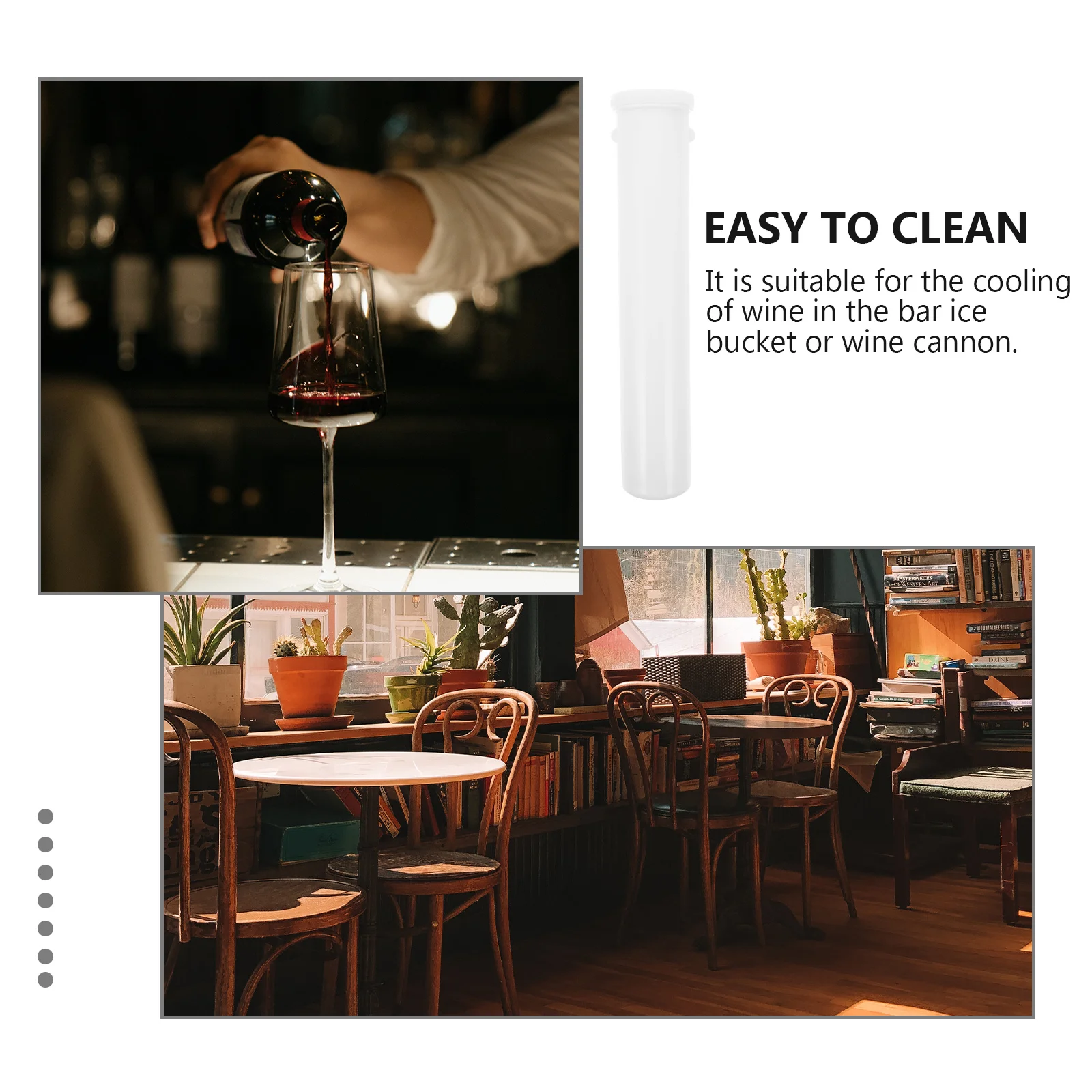 

1Pcs Ice Column Storage Box Bar Ice Bucket Thick Cover Sealed Easy Use Cooling Wine Mixing Clear Fog Effect