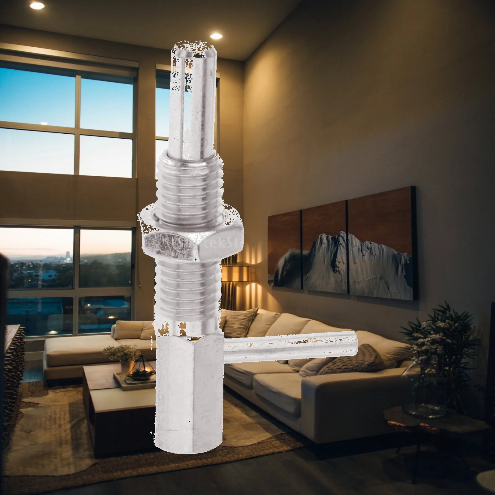 Retractable Indexing Spring Plunger with Nut Easy Installation, Indexing Plunger Pin, L Handle