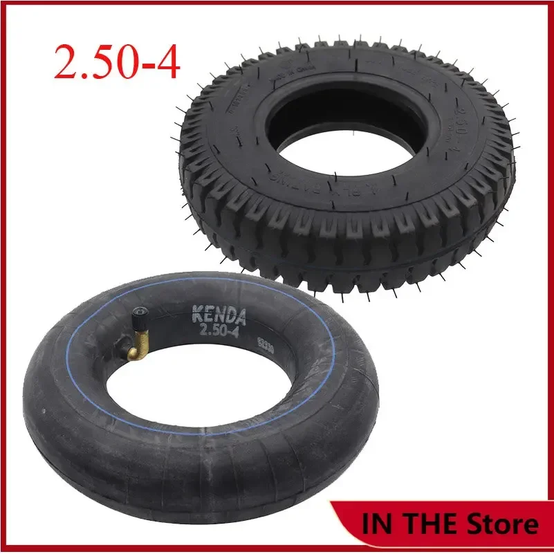 2.50-4 Tire and Inner Tubemetal valve Tube Bent Valve Pneumatic (Air Filled) Hand Truck/Utility Cart Gas & Electric Scooter