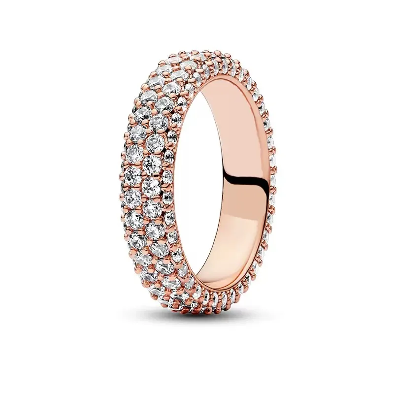 Funkelnder Schneeflocken-Zirkonring, Modischer Herzring, S925 Sterling Silber Kreuzring, Damenschmuck, Verlobungsgeschenke – Detail 3
