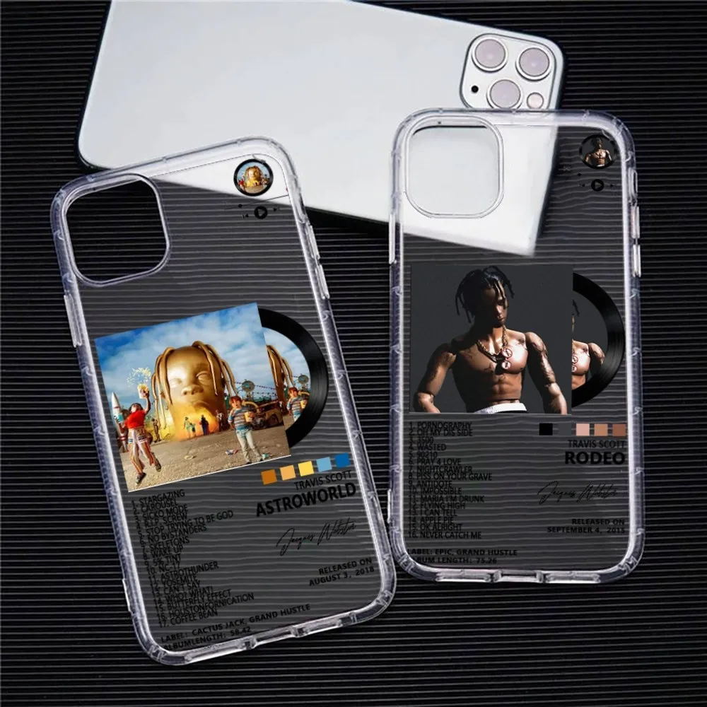 Travis Scott Cactus Jack Album Phone Case For Iphone 15 11 13 14 Pro Max 7 8 Plus X Xr Xs Max 16pro 12mini Transparent Cover