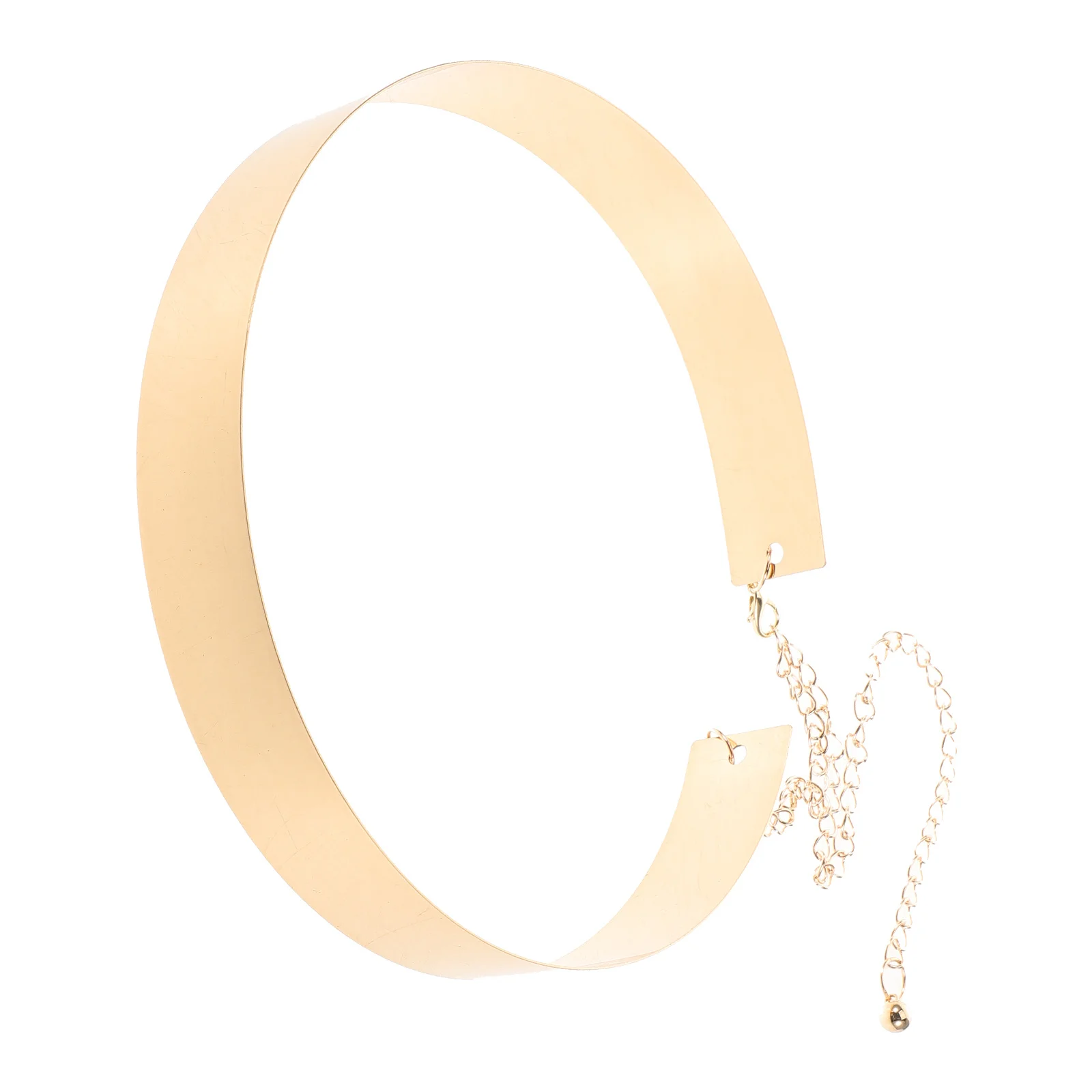 

Wide Metal Waistband Belt Chain for Women Dresses Shiny Gold Adjustable Fashion Belt Elegant Waist Jewelry for Wedding Formal