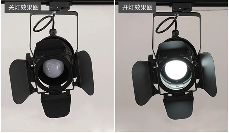 Modern LED Ceiling Lights American Retro Loft Iron Track Lamps Industrial E27 Bar Cafe Industrial Lighting Searchlight Fixtures