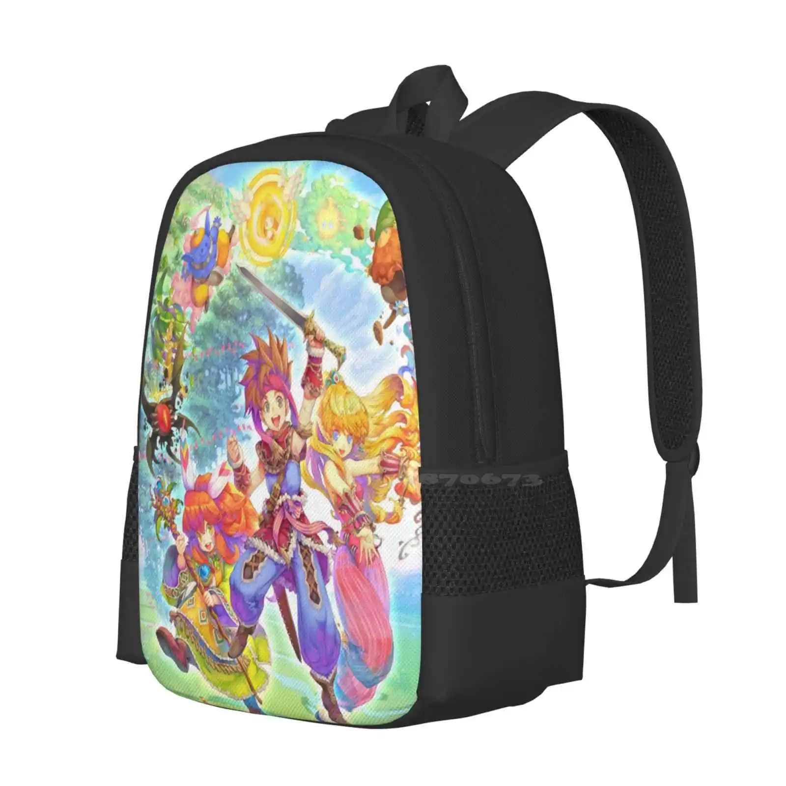 Secret Of Hot Sale ransel Fashion tas Secret Rpg Magic Mage Warrior Adventure Game Play Retro Legend Anime Manga