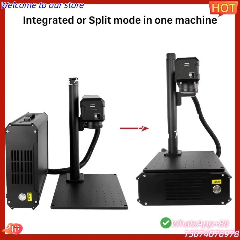 

2026 New KindleLaser Mini 2-in-1 Portable Desktop Fiber Marker 20-50W CNC Metal Engraver CE Air Cooling Easy Operate