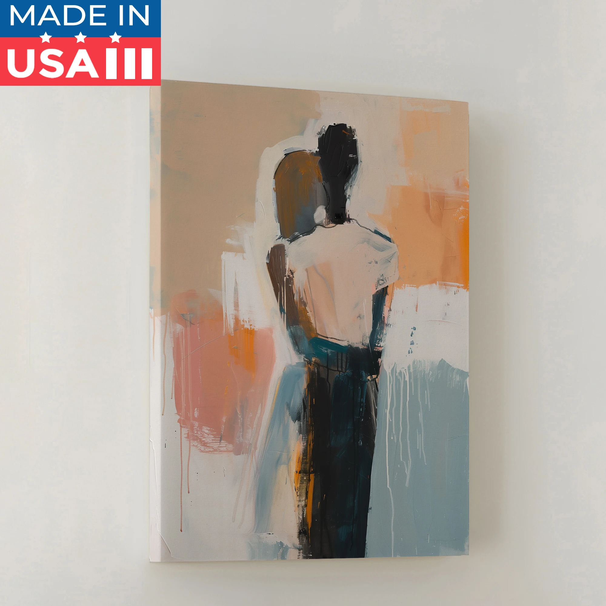 Contemplación abstracta moderna en Color, pintura artística en lienzo, póster impreso, imagen para sala de estar, pared del dormitorio, arte, decoración del hogar