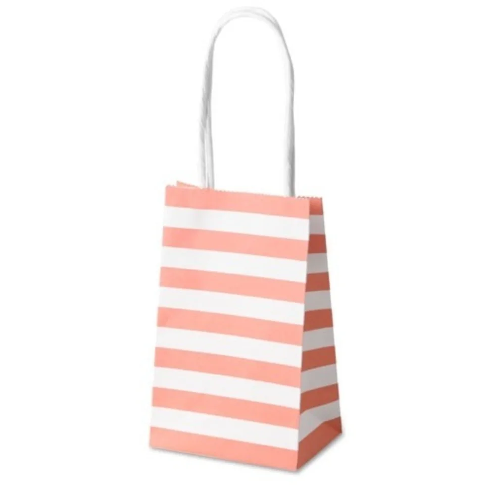 10/30/50 Stück Streifen/Punkte Hochzeitsgeschenke und Geschenke für Gäste Babyparty Geburtstag Party Dekorationen Kinder Papier Geschenktüten – Detail 6