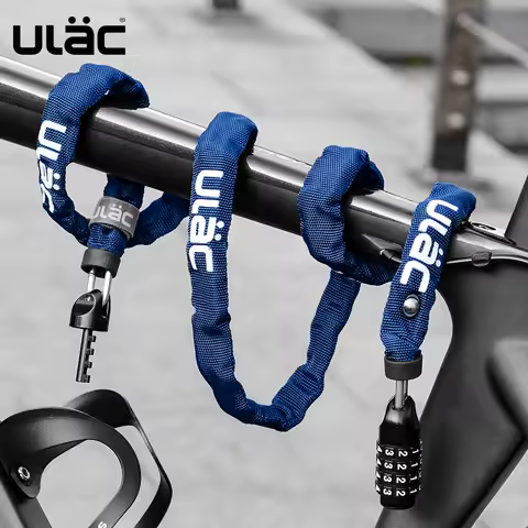 ULAC 사이클링 자전거 암호 잠금 장치, MTB 도로 자전거 체인 도난 방지 잠금 장치, 초경량 휴대용 잠금 장치, 자전거 안전 안정 액세서리