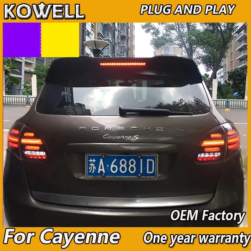 Car Styling for Porsche Cayenne Tail Light 2011-2014 Cayenne Taillights DRL+Turn Signal+Brake+Fog+Reversing