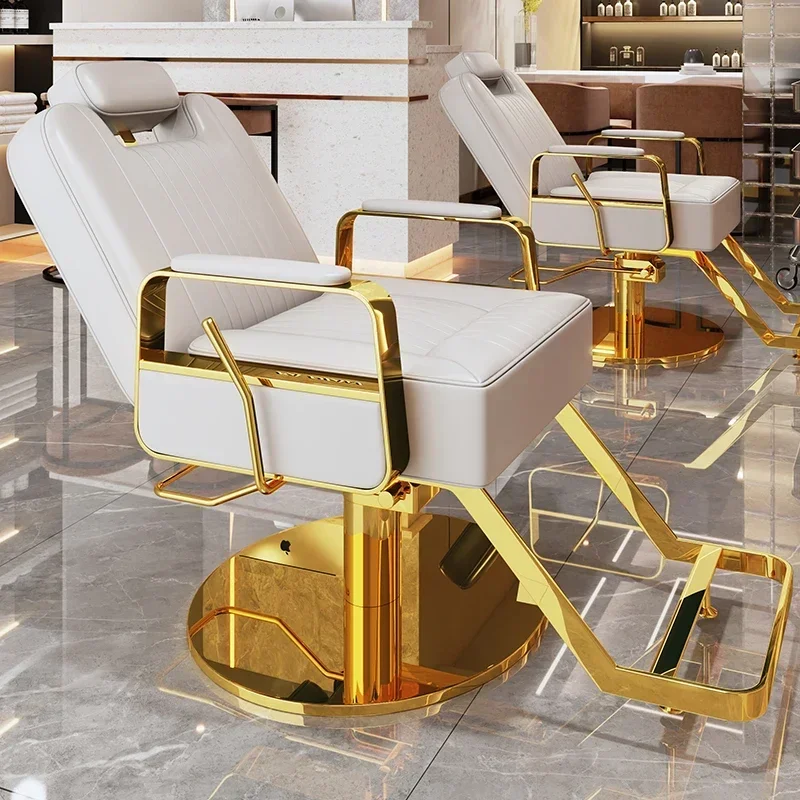 كرسي دوار صالون تصفيف الشعر معدات الأثاث تصفيف الشعر الحلاق منضدة الزينة كراسي غرفة المعيشة أداة الملحقات السوداء #5