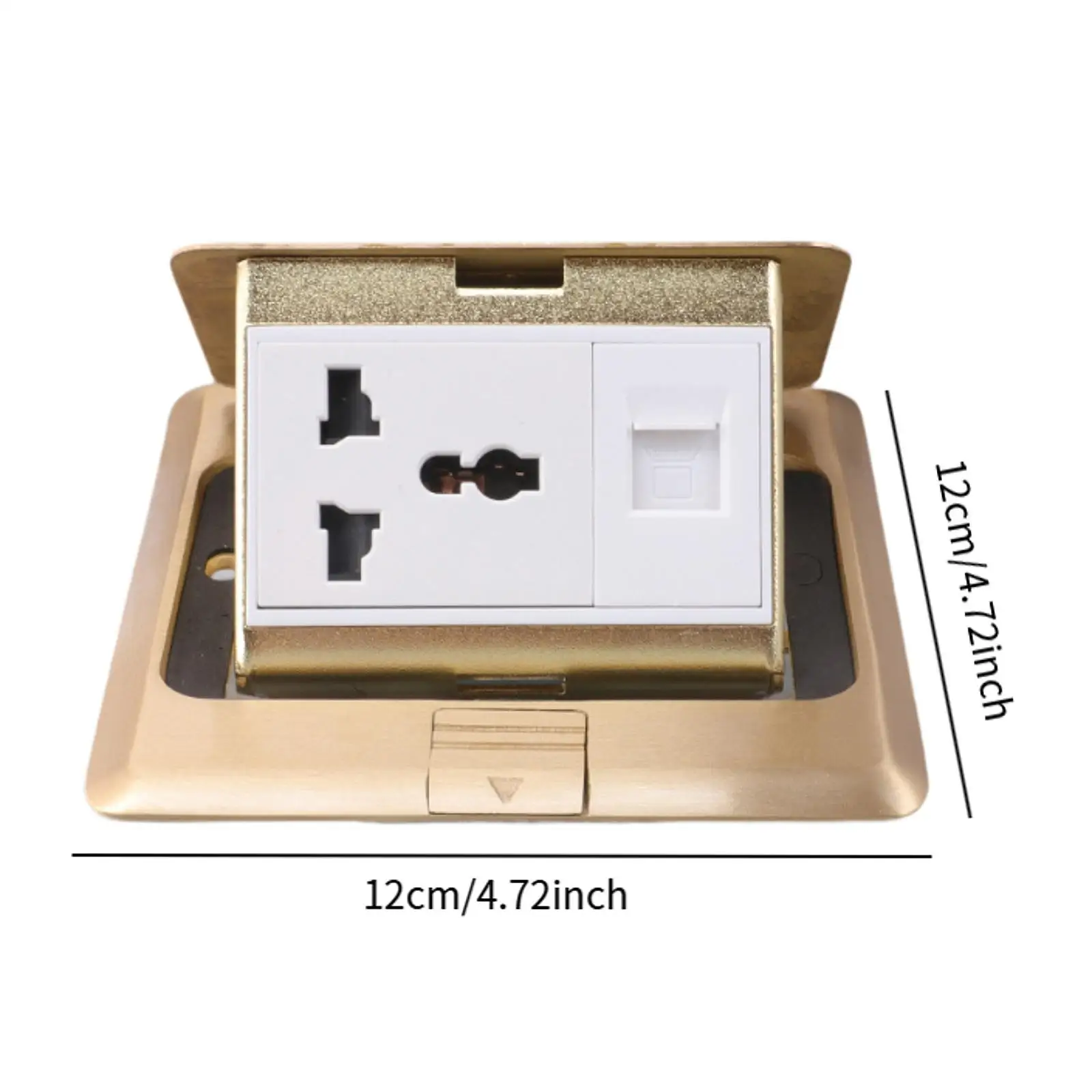Floor Box Countertop Copper Weather Resistant Electrical Adapters Household Tamper Resistant Floor Socket Electrical Outlet Kit