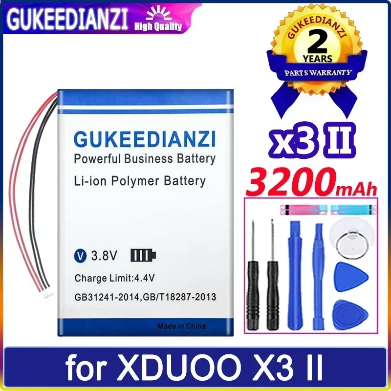 Large Capacity Replacement Batteries 2600mAh/3200mAh For XDUOO X3 1th 1 II 2 Music Player Battery