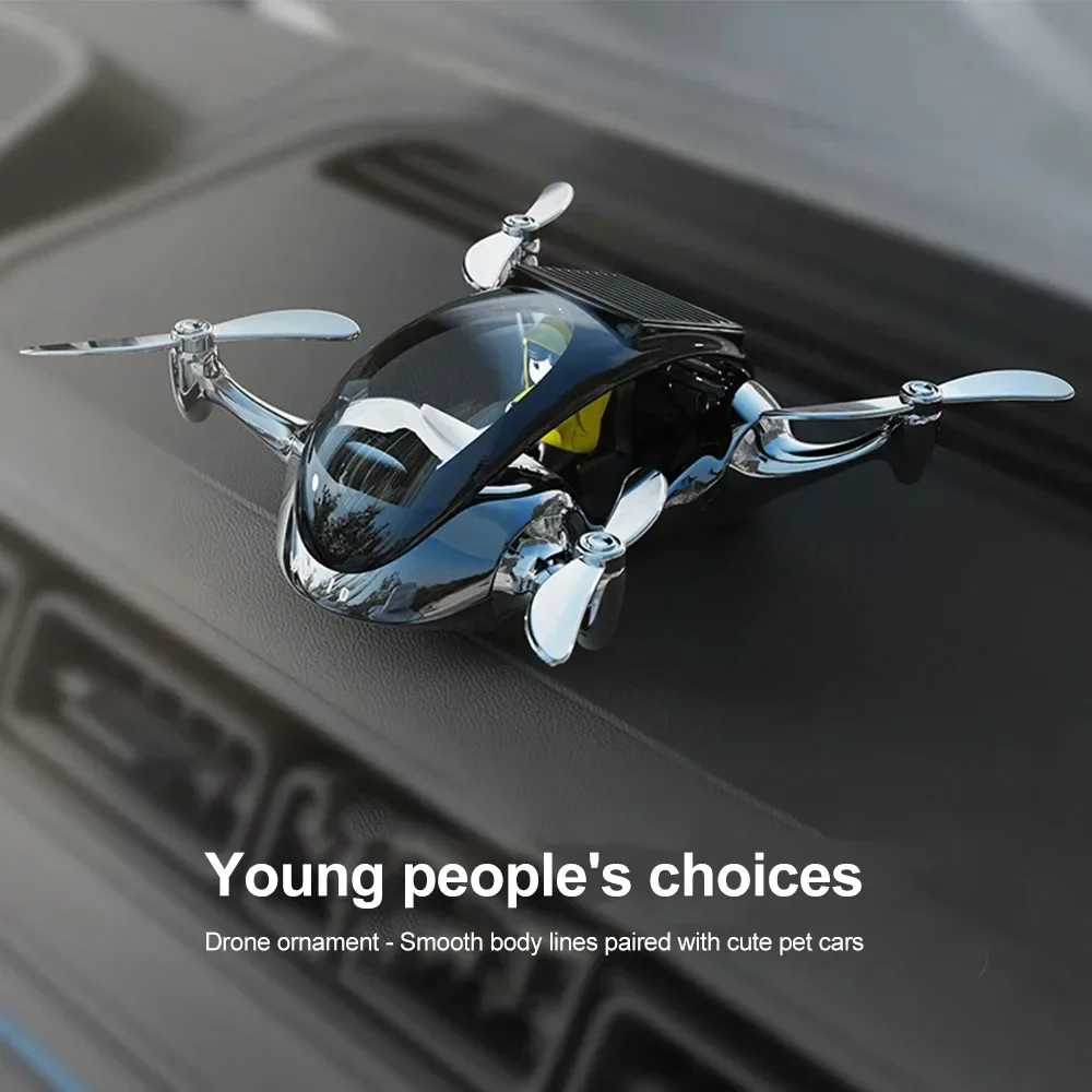 Автомобильный ароматерапевтический орнамент, пилотный воздушный аромат, солнечный дрон, креативное украшение центральной консоли с вращающимся пропеллером