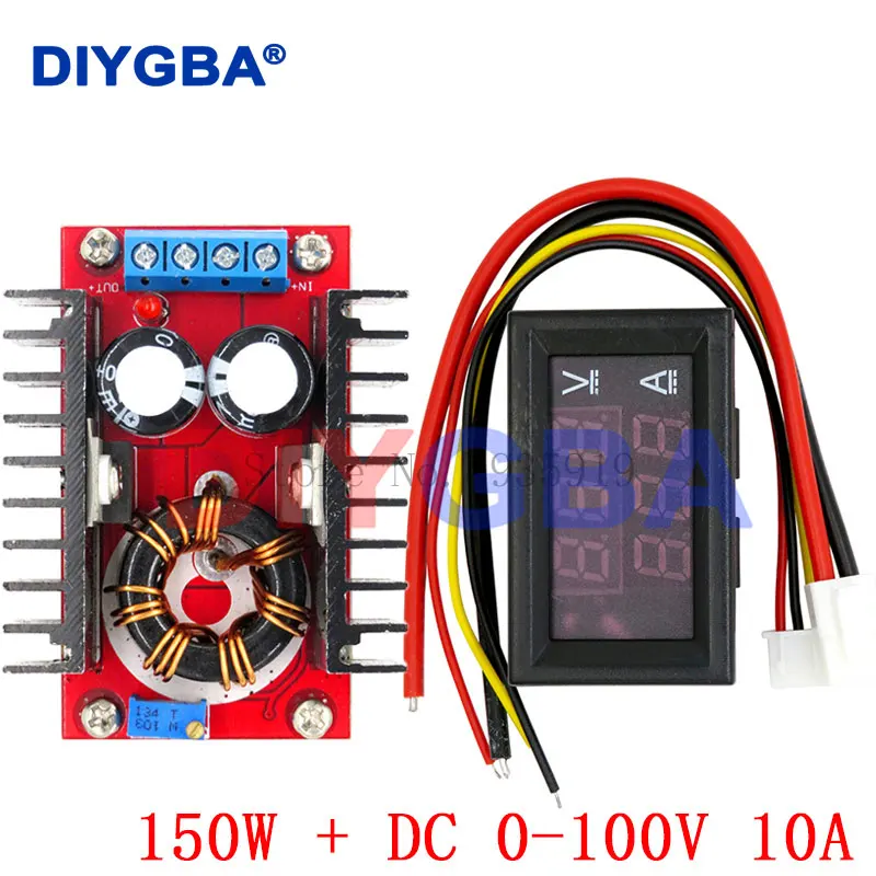 DC 9A 300W 150W Boost Converter Step Down Buck Converter Power module DC 0-100V 10A Digital Voltmeter Ammeter Dual Display