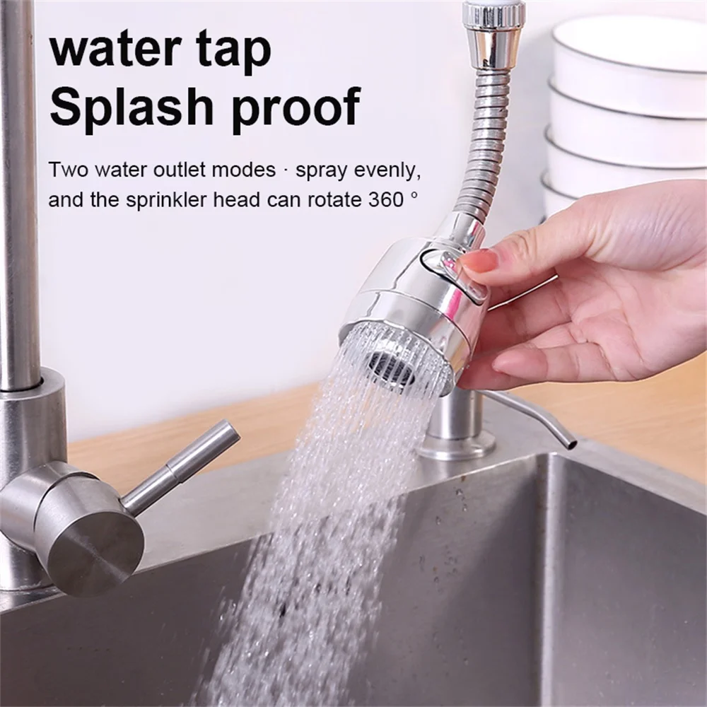 Sink Pressurized Shower Head Water Saving Pipe Faucet Filter 2 Mode Splash Proof Sink Accessories Kitchen Tool Faucet Extenders