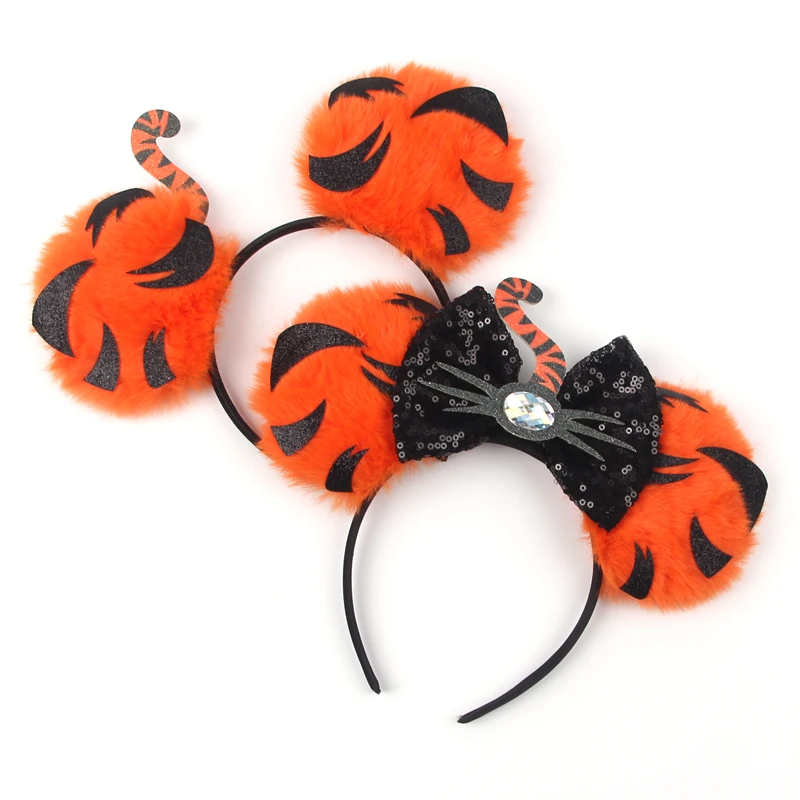 Cartoon Piglet Tigger Hair Accessories Women Disney Winnie the Pooh Bear Ears Hairbands Kids Eeyore Bow Headbands For Girls Gift view 5