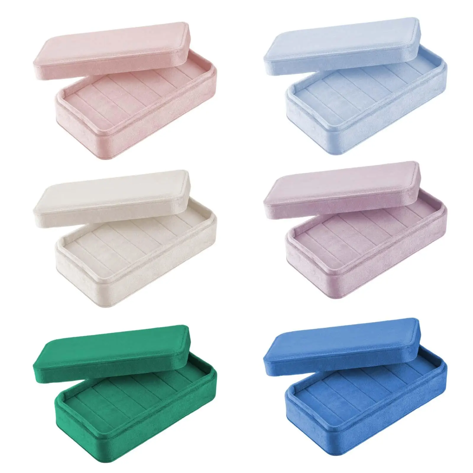 

Jewelry Rings Display Stand Storage Box with Lid Earrings Jewelry Box for Drawer