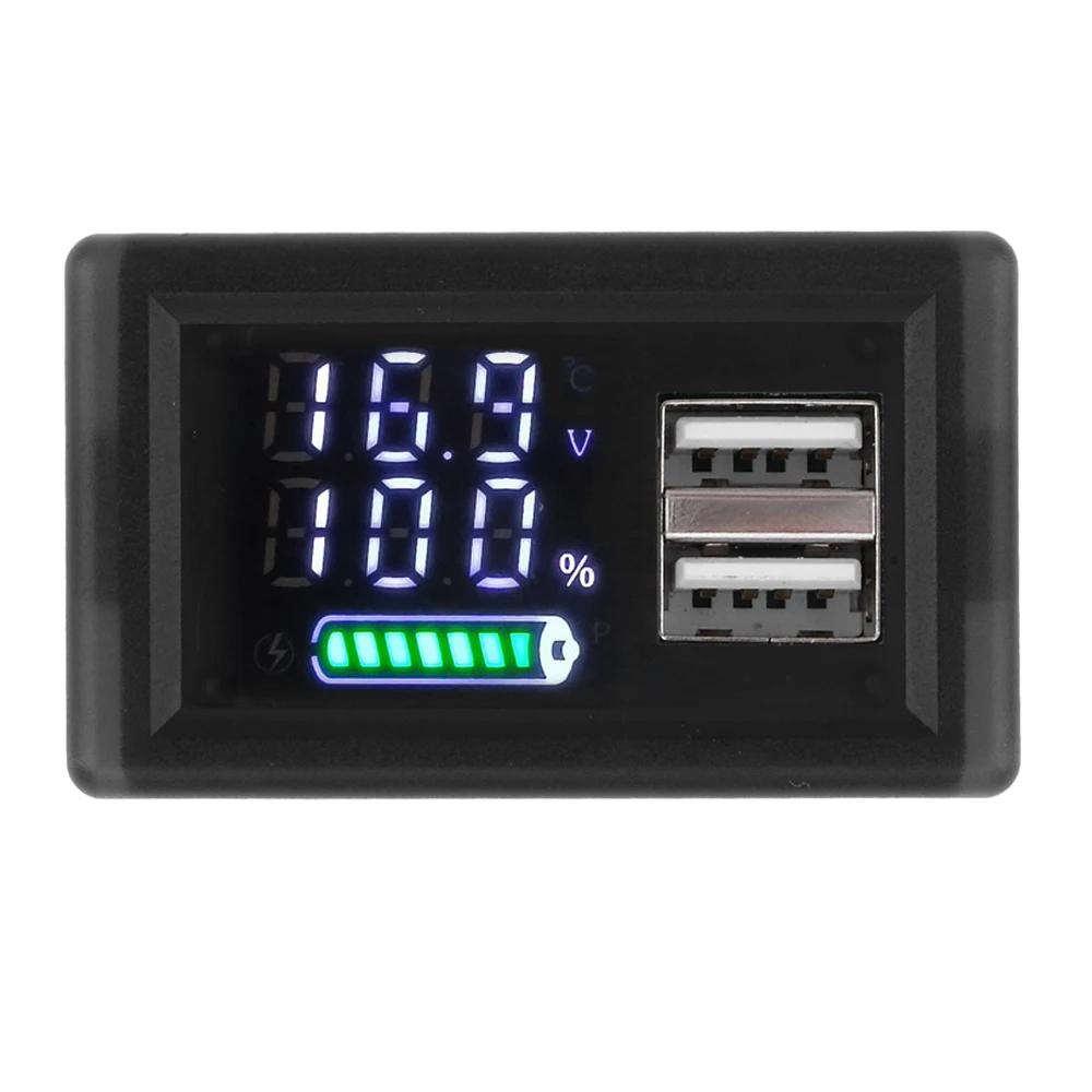 DC 9-24V Batteriekapazitätsanzeige USB Typ-C LED Digitales Auto-Voltmeter Lithium-Blei-Säure-Batterie-Ladezustandstester ZFX-3079 – Detail 5