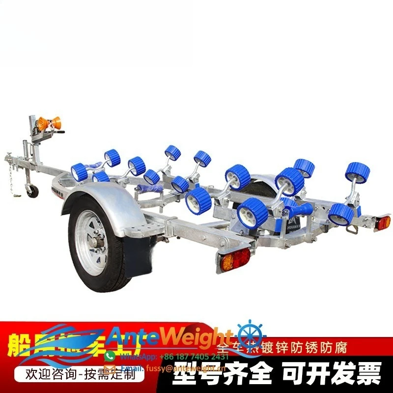 Inflatable Dinghy & Jet Ski Trailer, Rescue Boat Dolly | Fishing Boat, Speedboat & Yacht Transport Frame