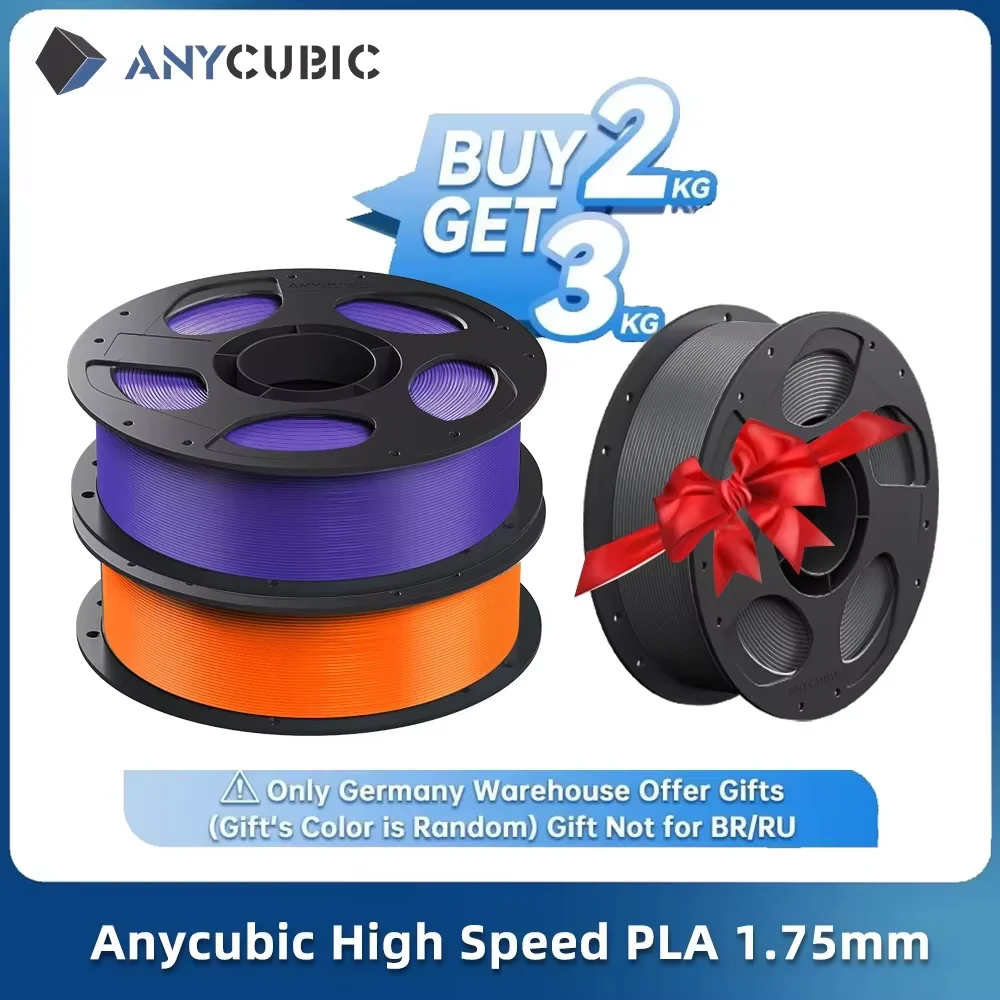 

Высокоскоростная нить PLA ANYCUBIC 1 кг/рулон 1,75 мм, пластик для 3D принтера, резиновые расходные материалы для серии ANYCUBIC KOBRA 2