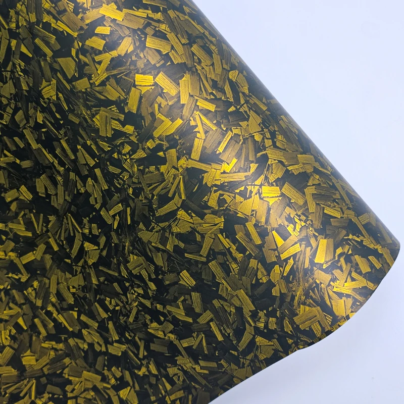 Matt Forged Carbon Fiber Gold Adhesive Vinyl for Car Sticker Car Film Cover Wrap Decals Automotive Tuning Motorcycle Stickers