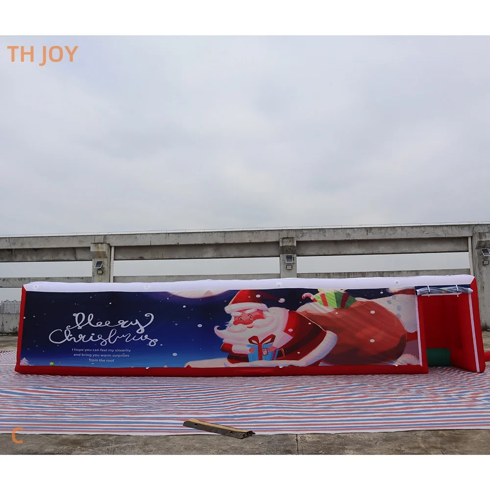 Livraison aérienne rapide 10x5m géant noël gonflable drôle maison Laser Tag jeux labyrinthe gonflable avec couverture pour X mas
